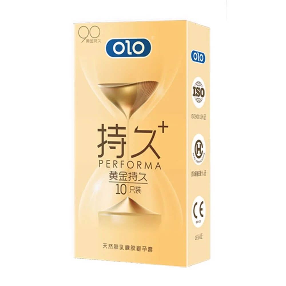 Bao cao su OLO 0.01 Đồng Hồ Vàng - Kéo dài thời gian - Hộp 10 cái