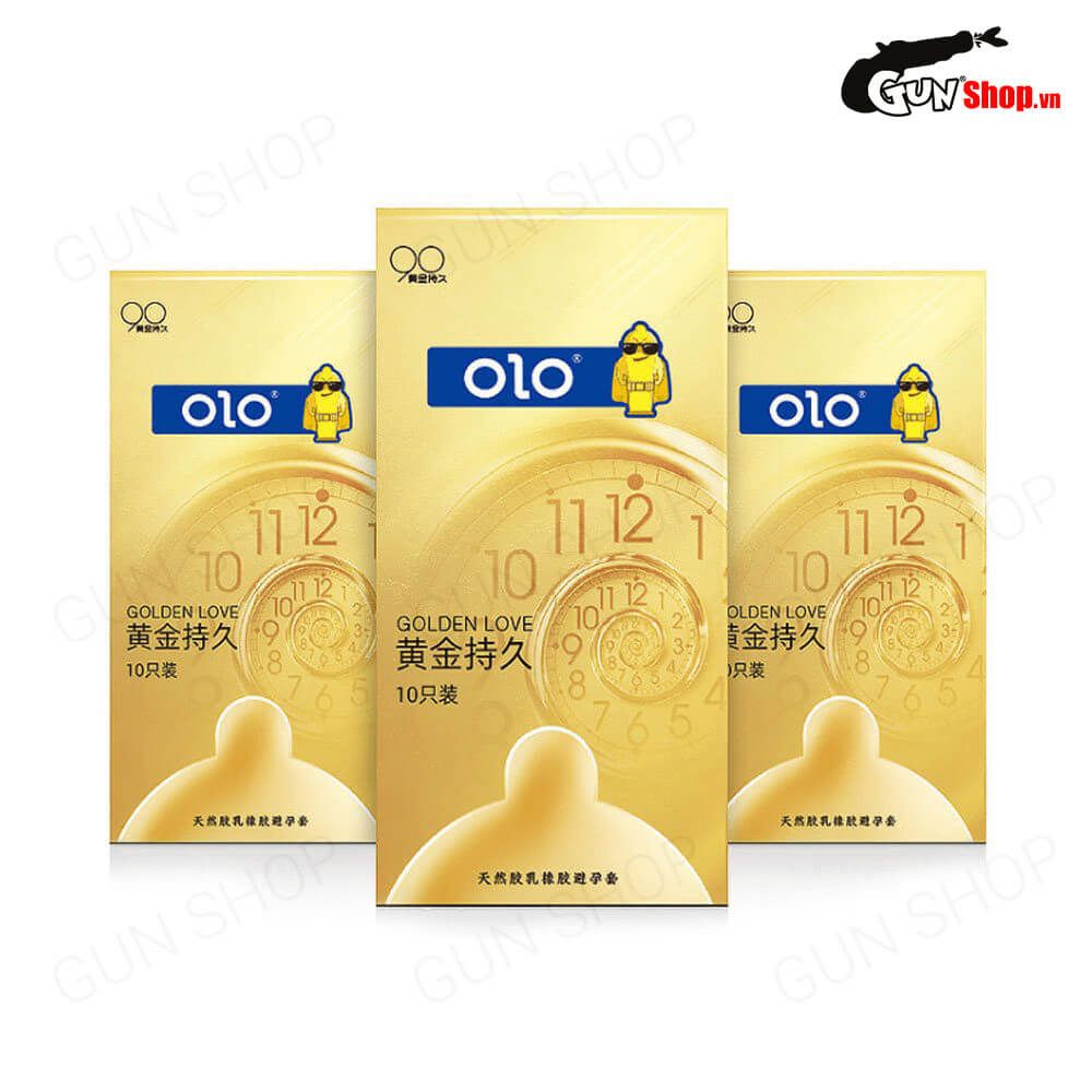 Bao cao su OLO 0.01 Gold - Siêu mỏng, kéo dài thời gian - Hộp 10 cái