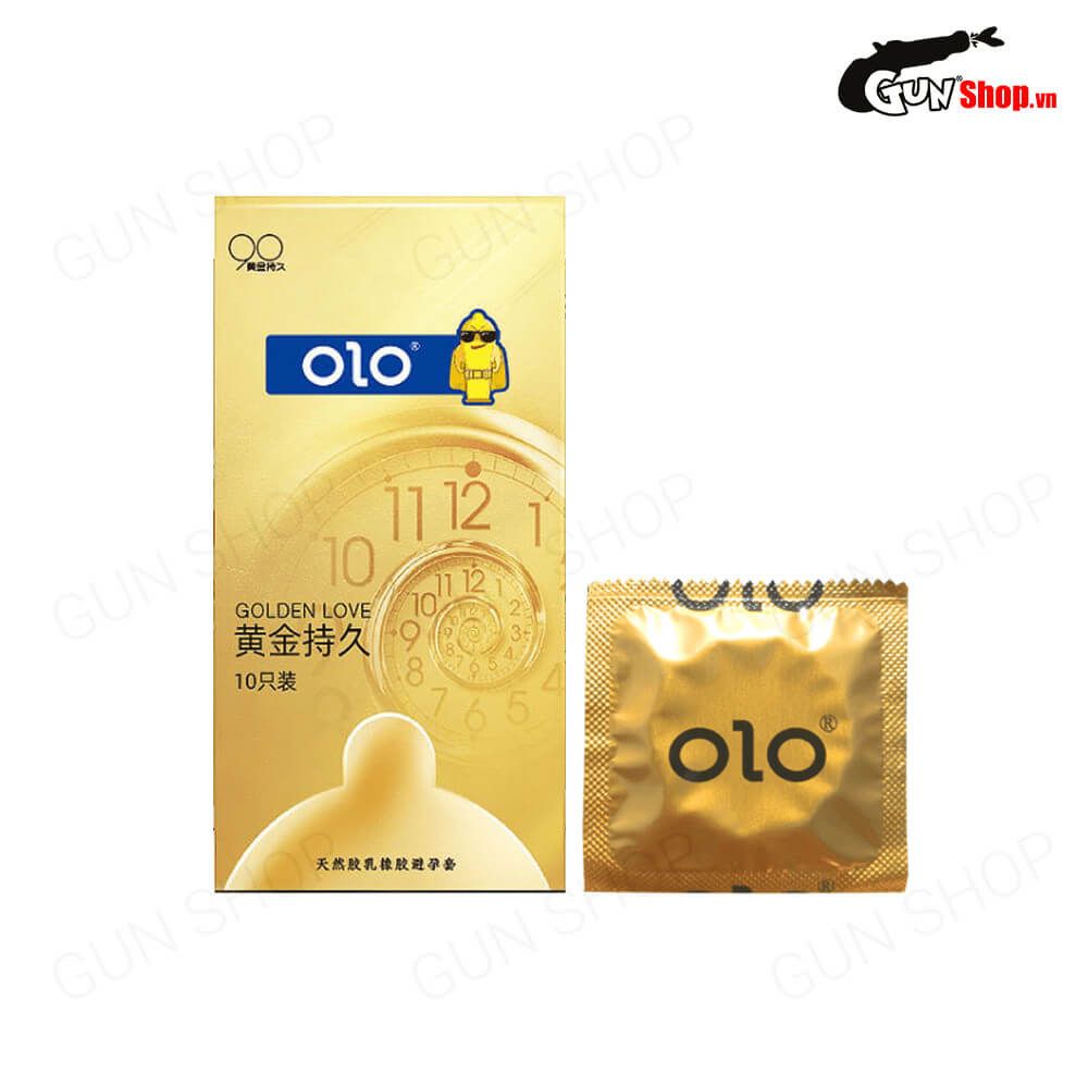Bao cao su OLO 0.01 Gold - Siêu mỏng, kéo dài thời gian - Hộp 10 cái