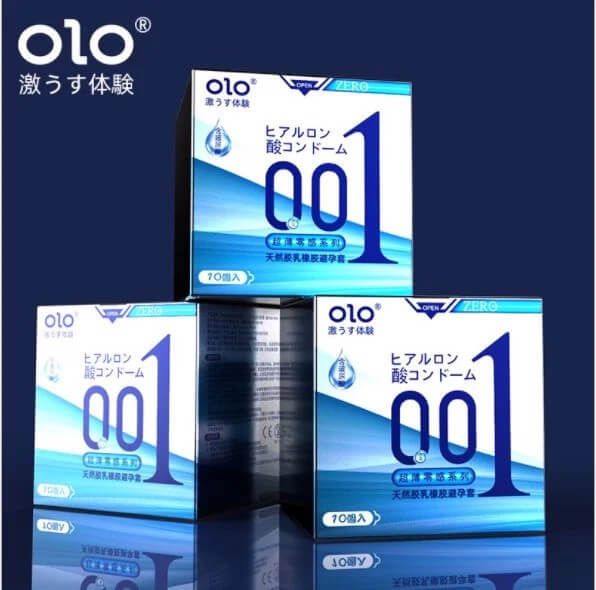 Bao cao su OLO 0.01 Zero Blue - Siêu mỏng, nhiều gel - Hộp 10 cái