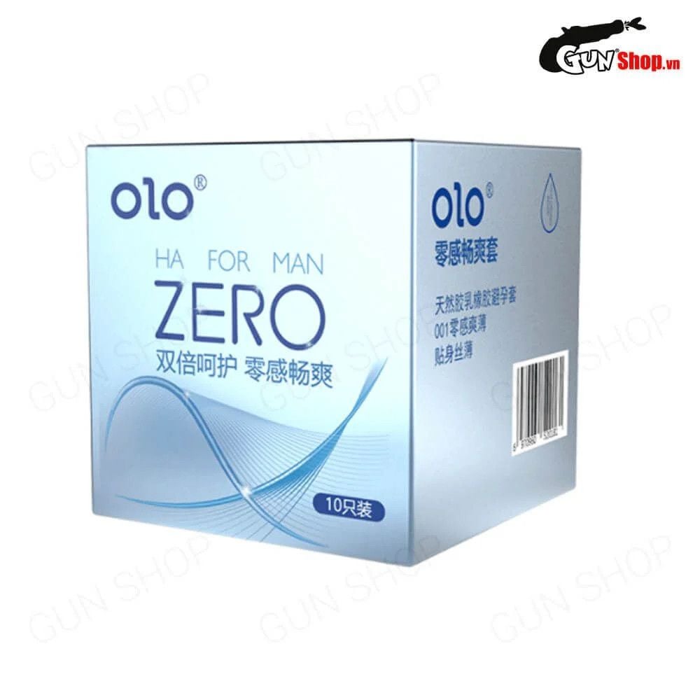 Bao cao su OLO 0.01 Zero Ha For Man - Siêu mỏng, nhiều gel bôi trơn - Hộp 10 cái
