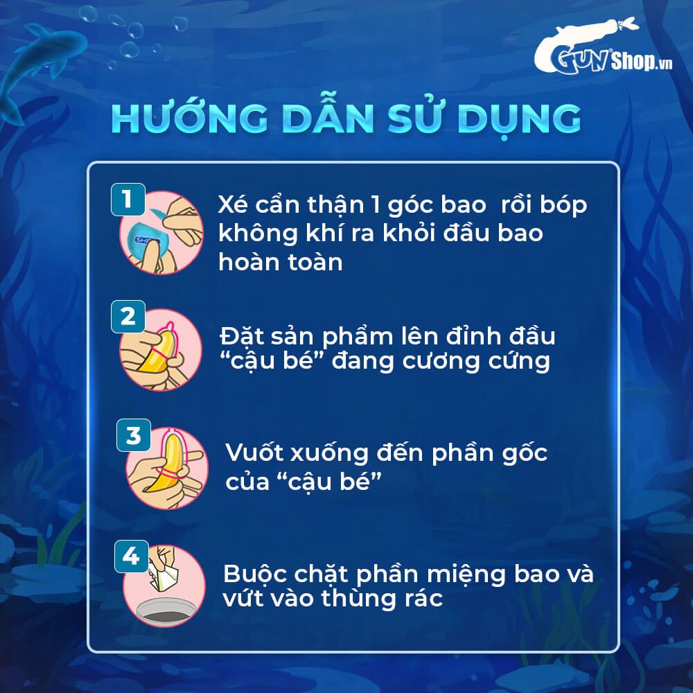 Bao cao su OLO Cá thần - Gai cạnh - Hộp 1 cái + 1 bi silicon