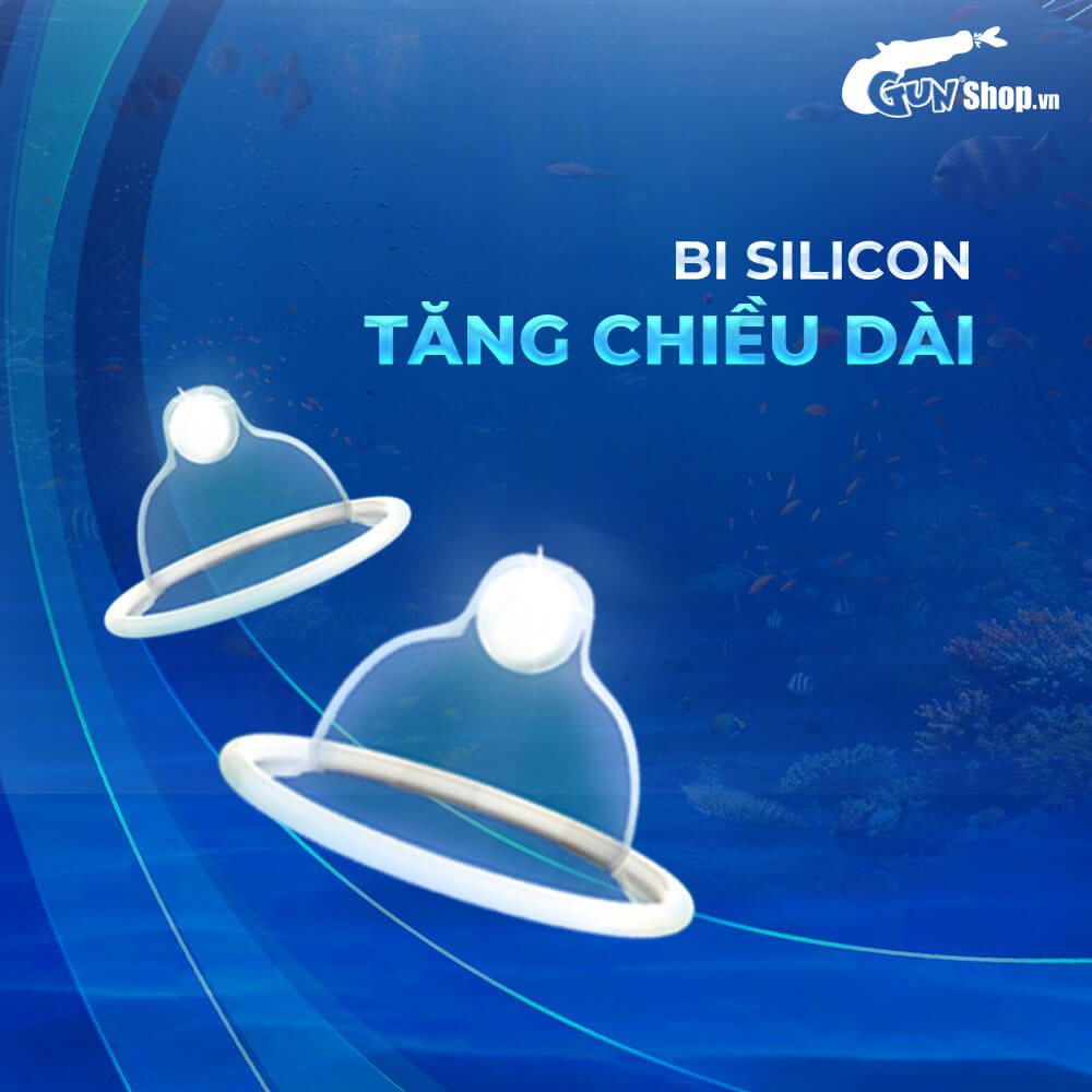 Bao cao su OLO Cá thần - Gai cạnh - Hộp 1 cái + 1 bi silicon