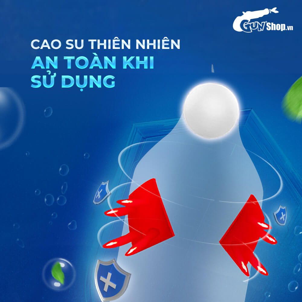 Bao cao su OLO Cá thần - Gai cạnh - Hộp 1 cái + 1 bi silicon