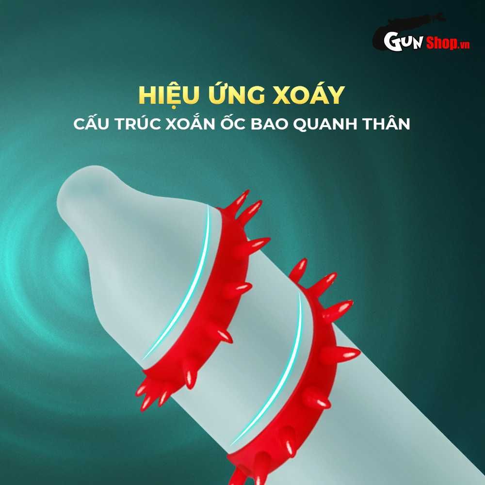 Bao cao su OLO Kỳ lân - Gai xoắn - Hộp 1 cái + 1 bi silicon
