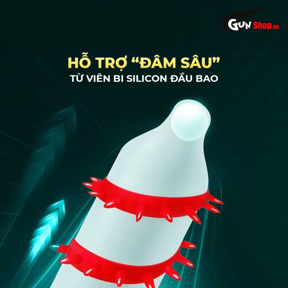 Bao cao su OLO Kỳ lân - Gai xoắn - Hộp 1 cái + 1 bi silicon