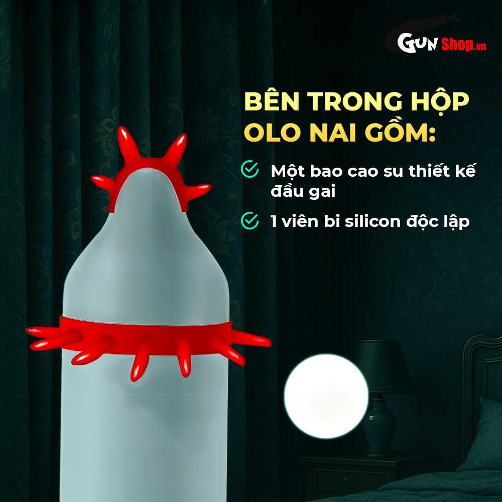 Bao cao su OLO Nai - Gai đầu - Hộp 1 cái + 1 bi silicon