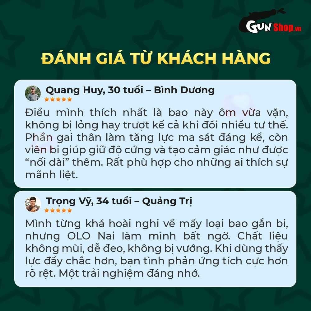 Bao cao su OLO Nai - Gai đầu - Hộp 1 cái + 1 bi silicon