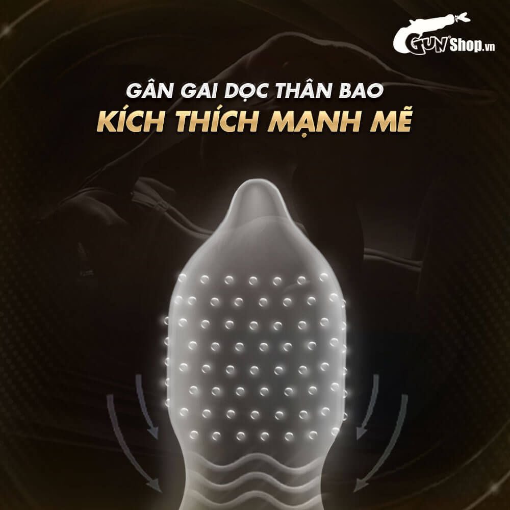 Bao cao su OLO 0.01 Neo Physical Delay Sleeve - Siêu mỏng, gân gai, kéo dài thời gian, tăng nhiệt độ - Hộp 10 cái