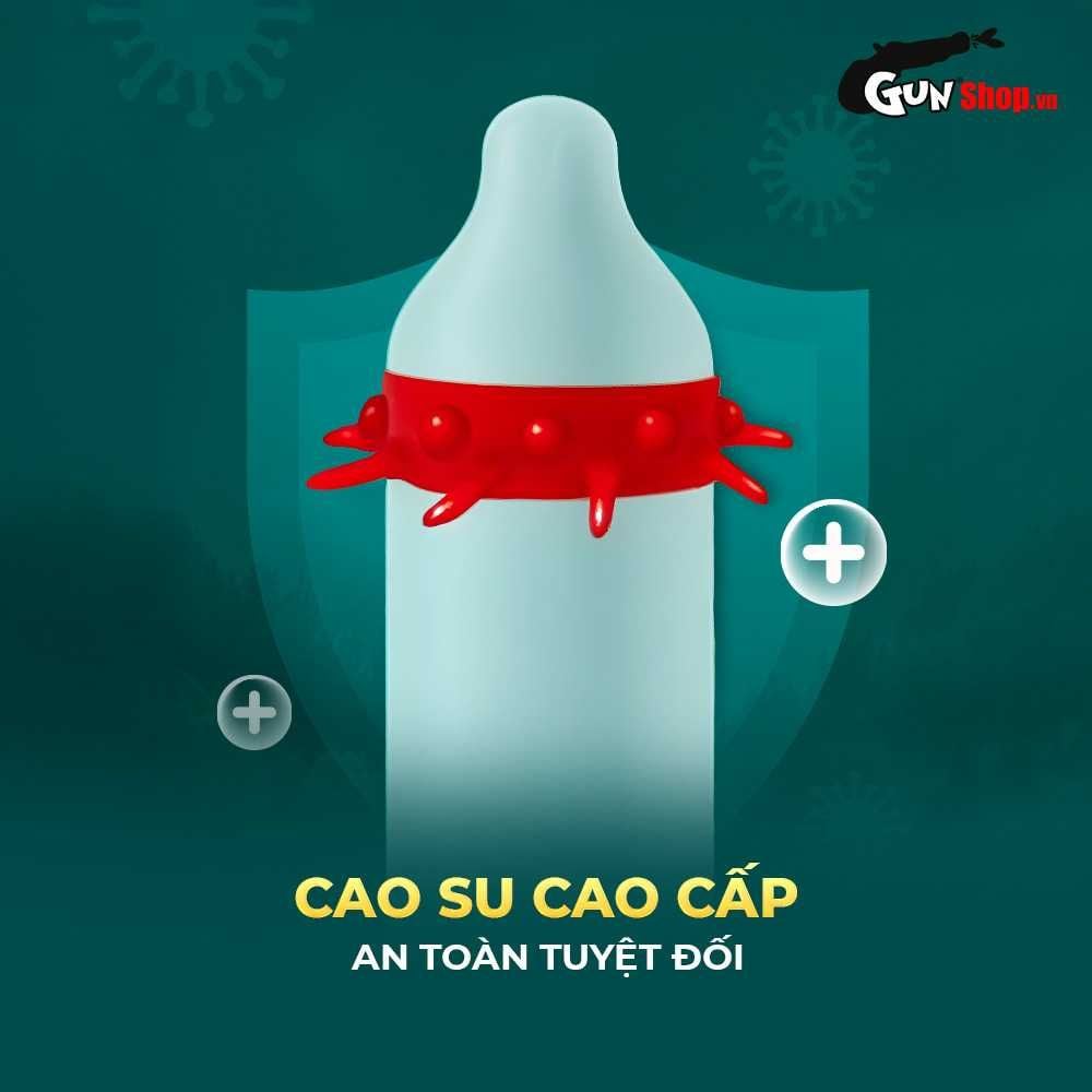 Bao cao su OLO Rồng vàng - Gai bi vòng - Hộp 1 cái + 1 bi silicon