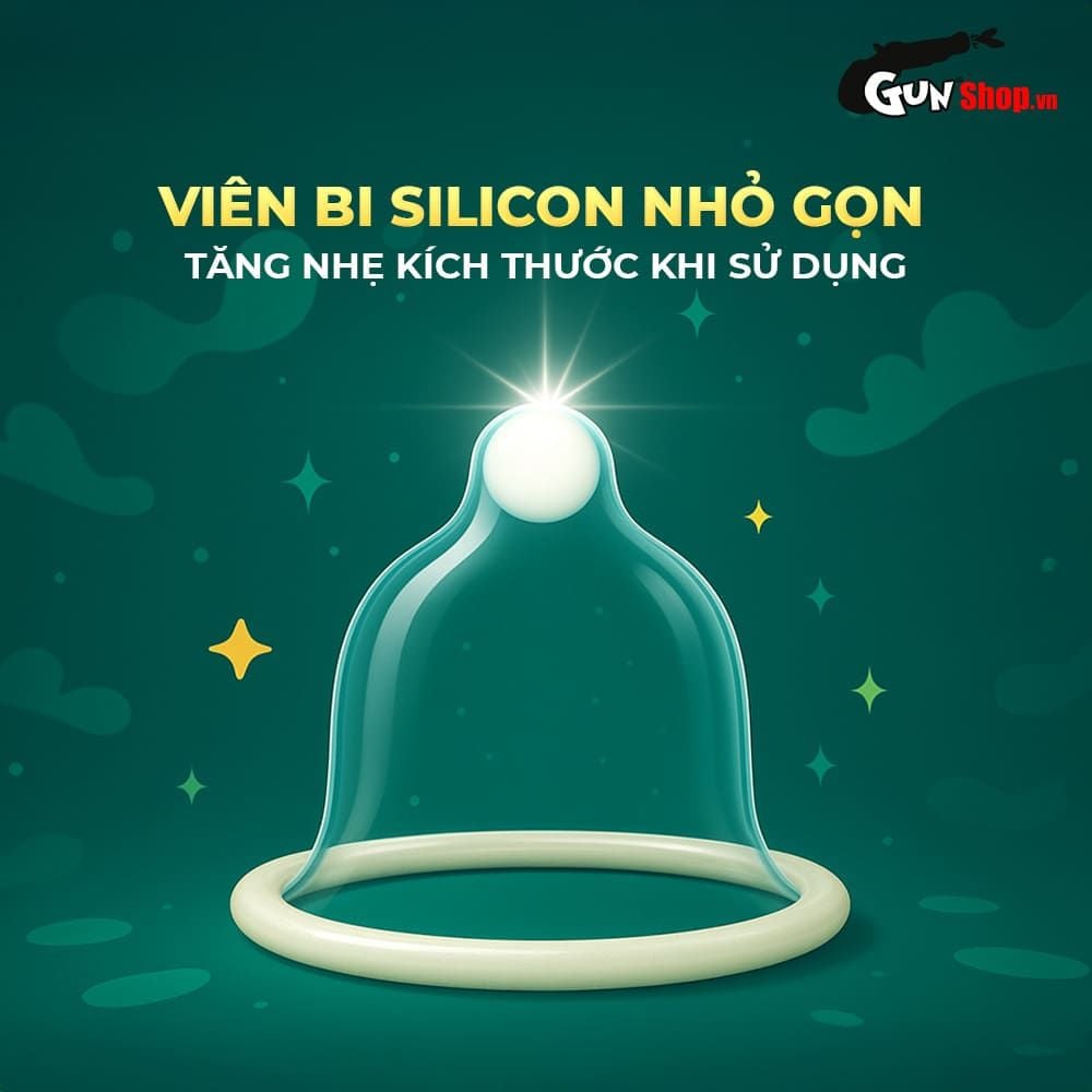 Bao cao su OLO Rồng xanh - Gai chùm đầu - Hộp 1 cái + 1 bi silicon