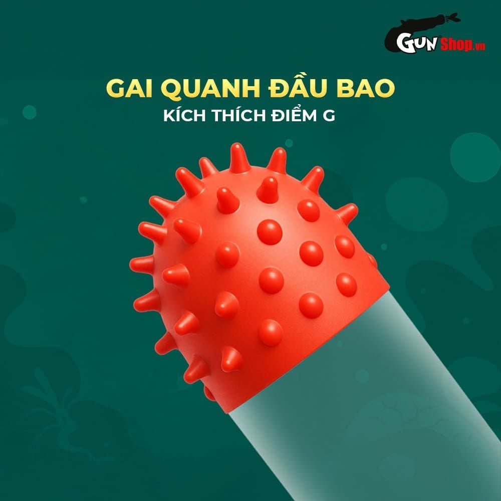 Bao cao su OLO Rồng xanh - Gai chùm đầu - Hộp 1 cái + 1 bi silicon