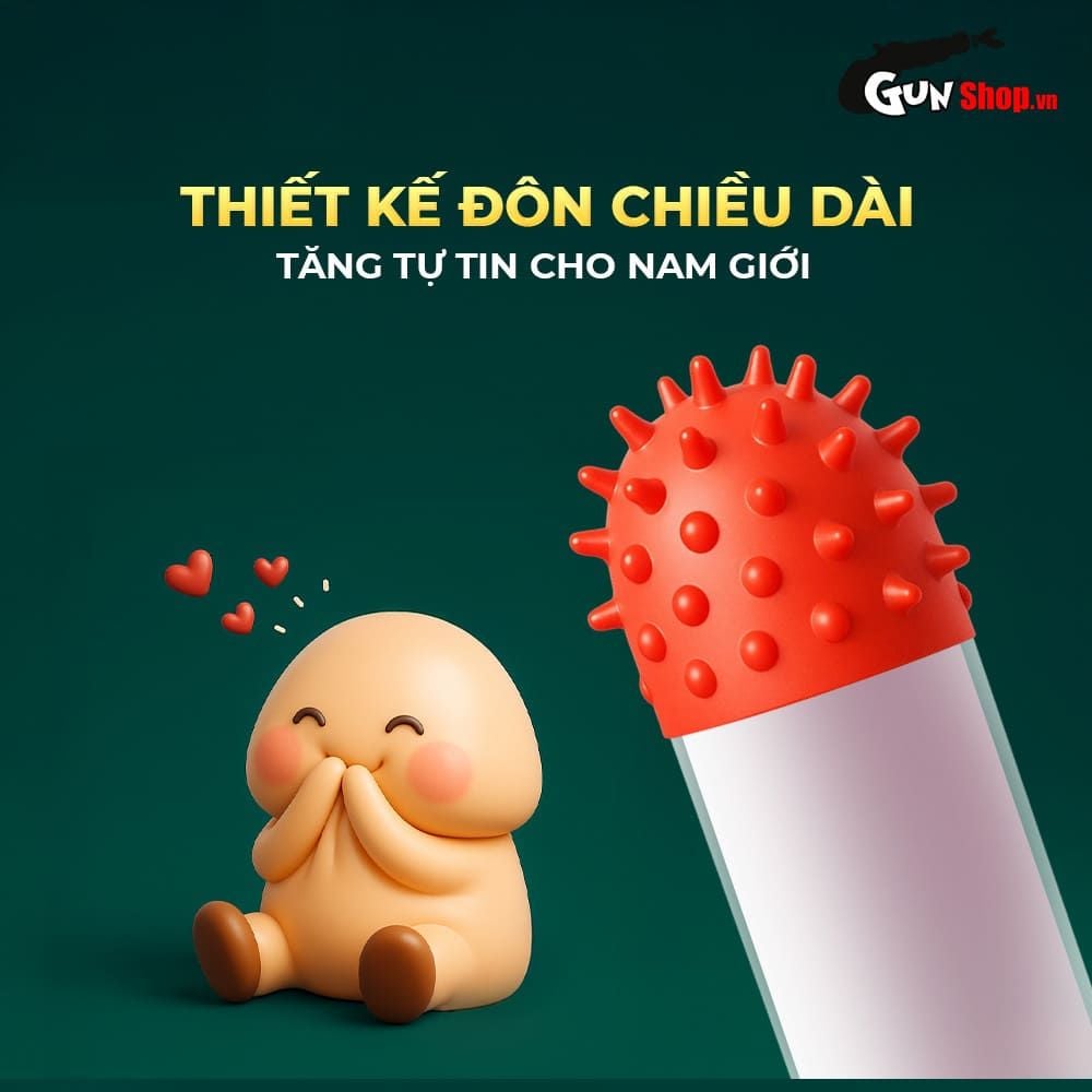 Bao cao su OLO Rồng xanh - Gai chùm đầu - Hộp 1 cái + 1 bi silicon