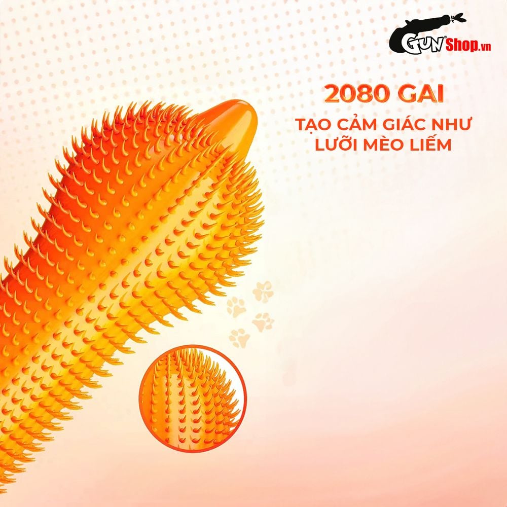 Bao cao su OLO Spike G - 2080 gai mềm -  Hộp 10 cái