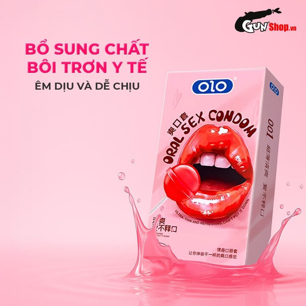 Bao cao su quan hệ miệng OLO Oral Sex - Siêu mỏng - Hộp 10 cái