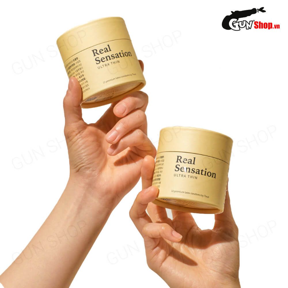 Bao cao su Tieut Real Sensation Ultra Thin - Siêu mỏng - Hộp 12 cái