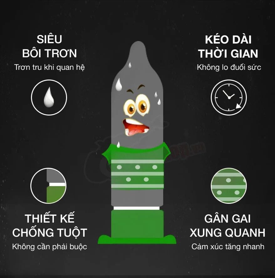 Bao cao su Sagami Type E - Gân và điểm nổi - Hộp 5 cái