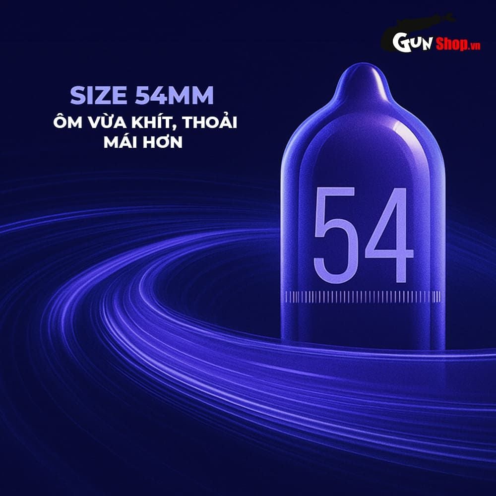 Bao cao su Shell Bigtime - Size 54mm, siêu mỏng, chống tuột, kéo dài thời gian - Hộp 10 cái