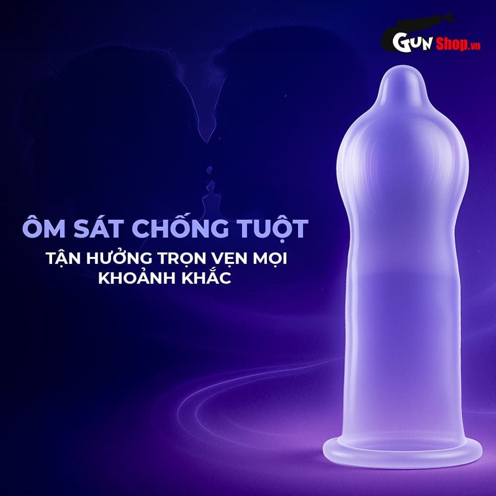 Bao cao su Shell Bigtime - Size 54mm, siêu mỏng, chống tuột, kéo dài thời gian - Hộp 10 cái