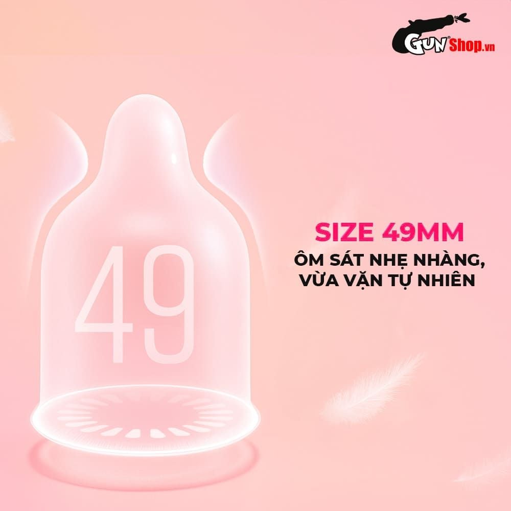 Bao cao su Shell Close Fit - Size 49mm, siêu mỏng, chống tuột, kéo dài thời gian - Hộp 10 cái