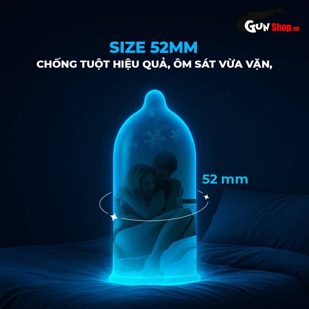 Bao cao su Shell Cool Prolong - Siêu mỏng, kéo dài thời gian, bạc hà mát lạnh - Hộp 10 cái