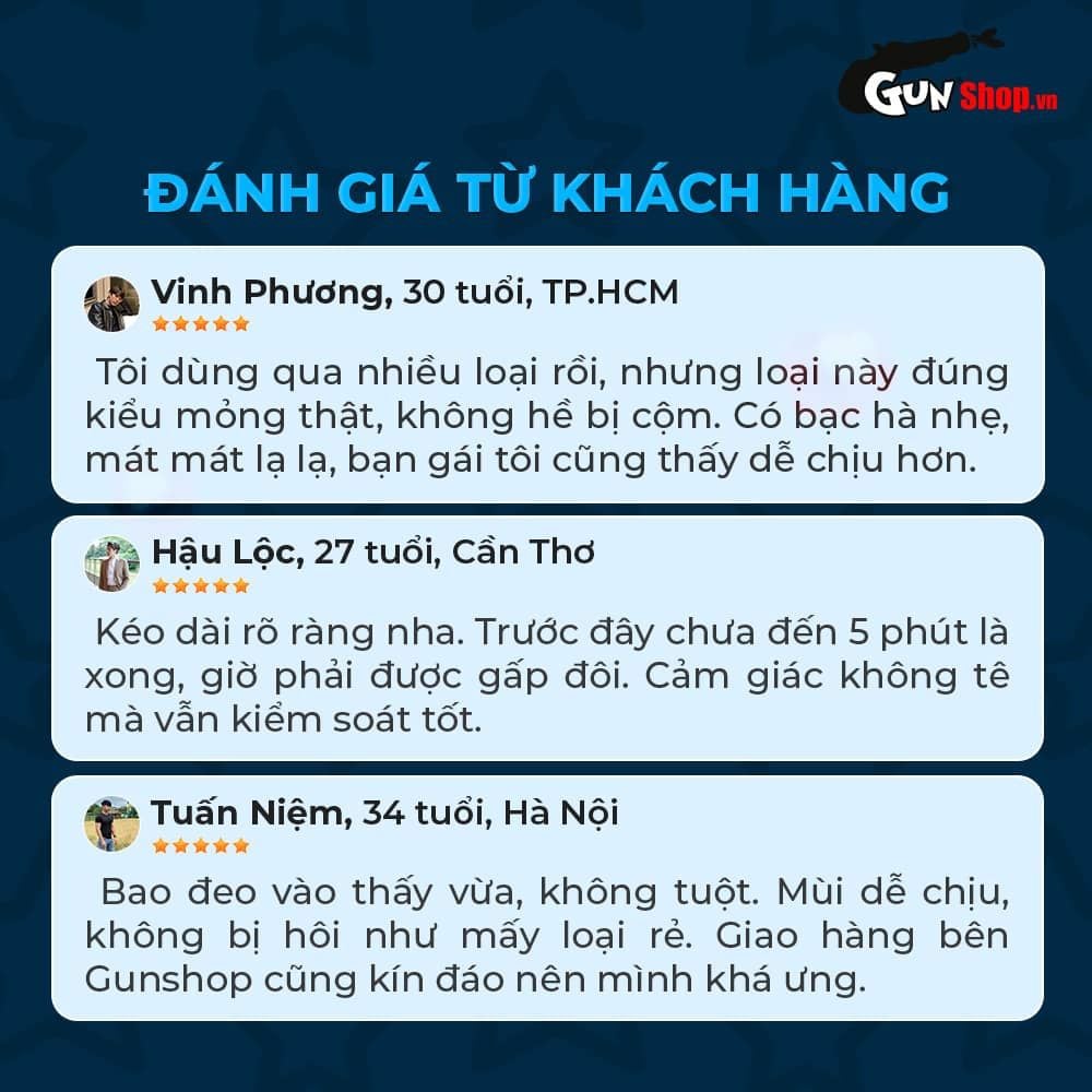 Bao cao su Shell Cool Prolong - Siêu mỏng, kéo dài thời gian, bạc hà mát lạnh - Hộp 10 cái
