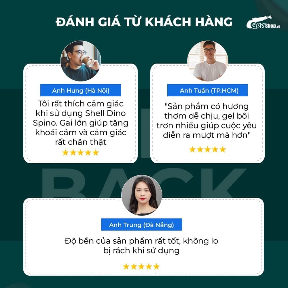 Bao cao su Shell Dino Spino - Hộp 1 bao 2 vòng gai, bi nổi lớn + 1 bao Shell Performax (Hộp 2 cái)