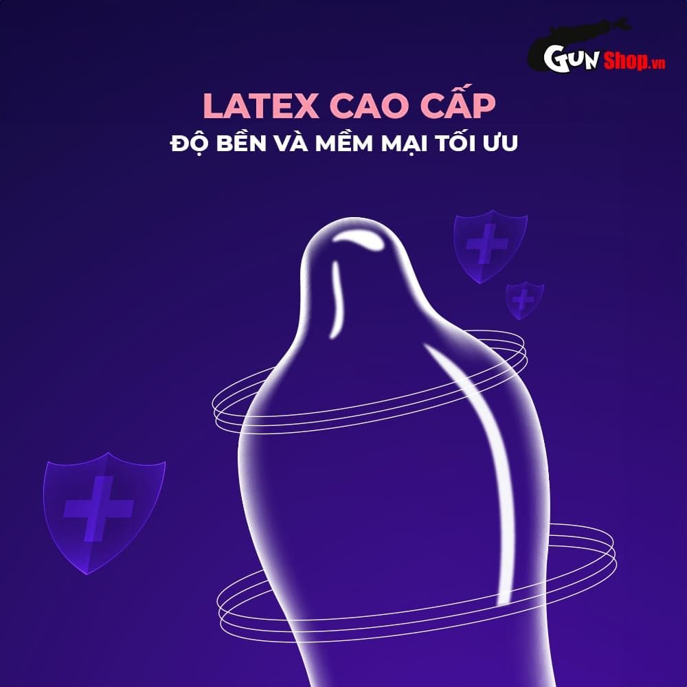 Bao cao su Shell Giant Entering - Gân nổi, bi tăng 3cm - Hộp 10 cái