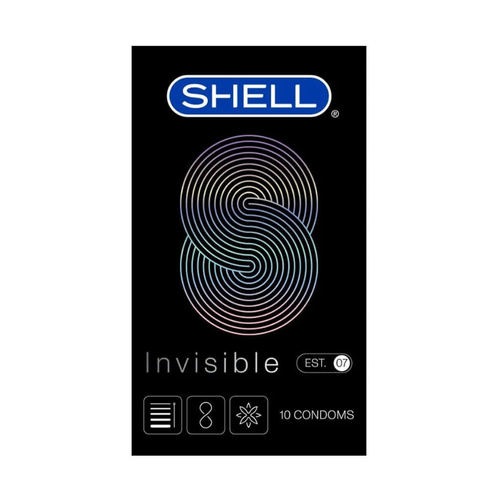 Bao cao su Shell Invisible - Siêu mỏng, chống tuột, kéo dài thời gian - Hộp 10 cái