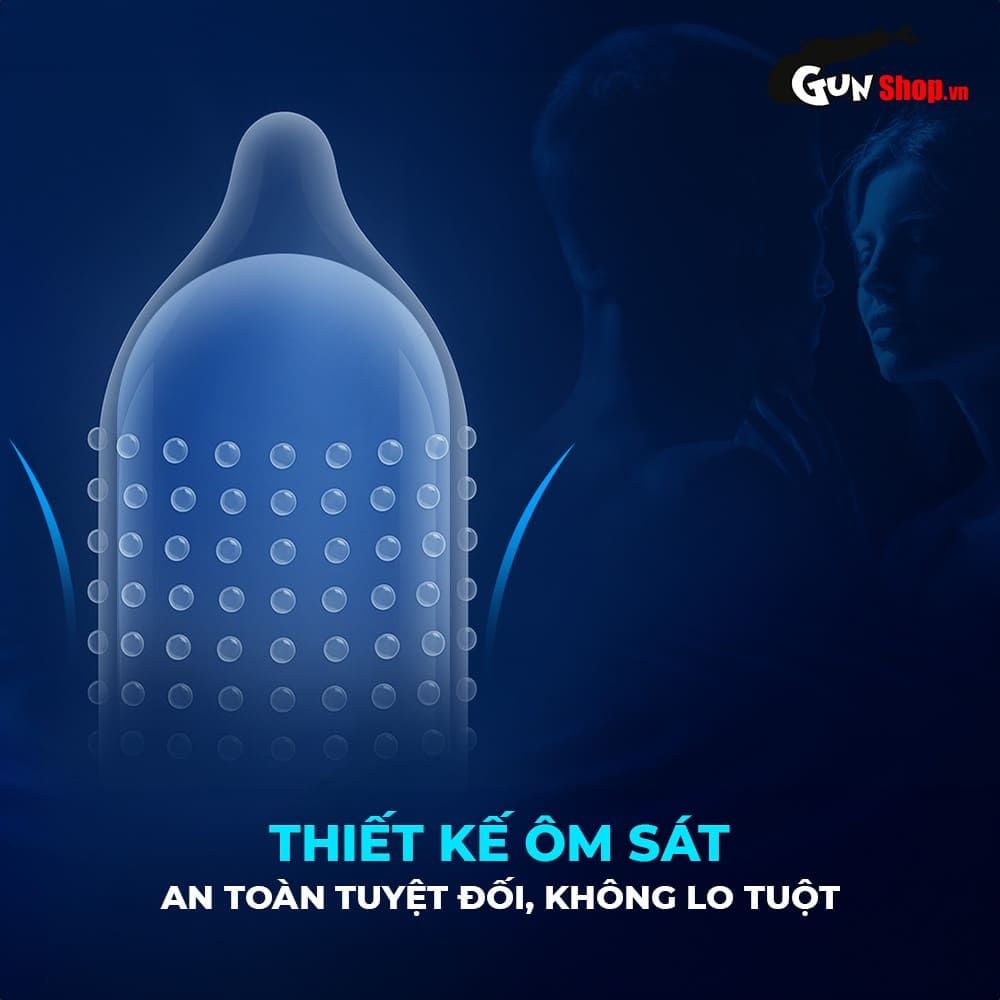 Bao cao su Shell Love Bead - Gân nổi, kéo dài thời gian, bi tăng 1.5cm - Hộp 5 cái