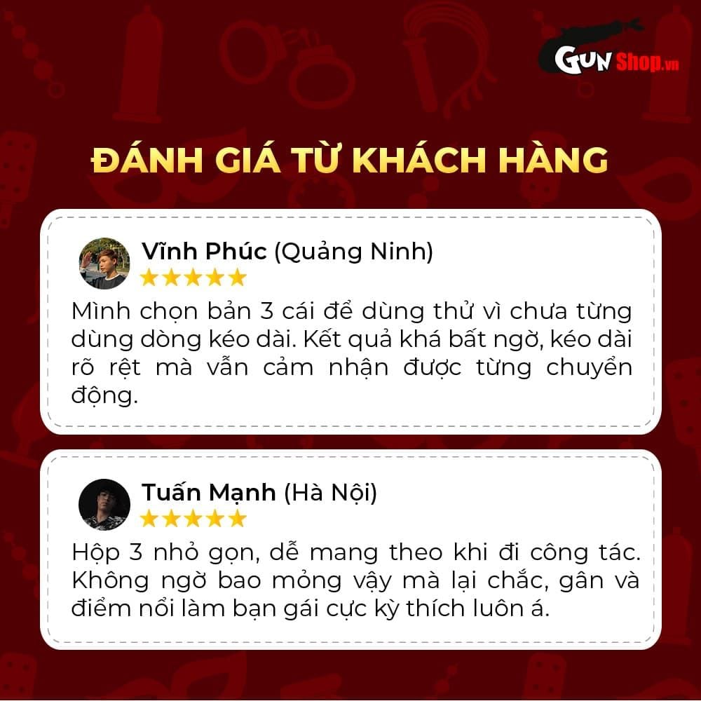Bao cao su Shell Performax 6 in 1 - Kéo dài thời gian - Hộp 3 cái