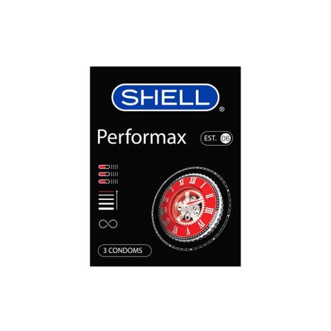 Bao cao su Shell Performax 6 in 1- Kéo dài thời gian - Hộp 3 cái