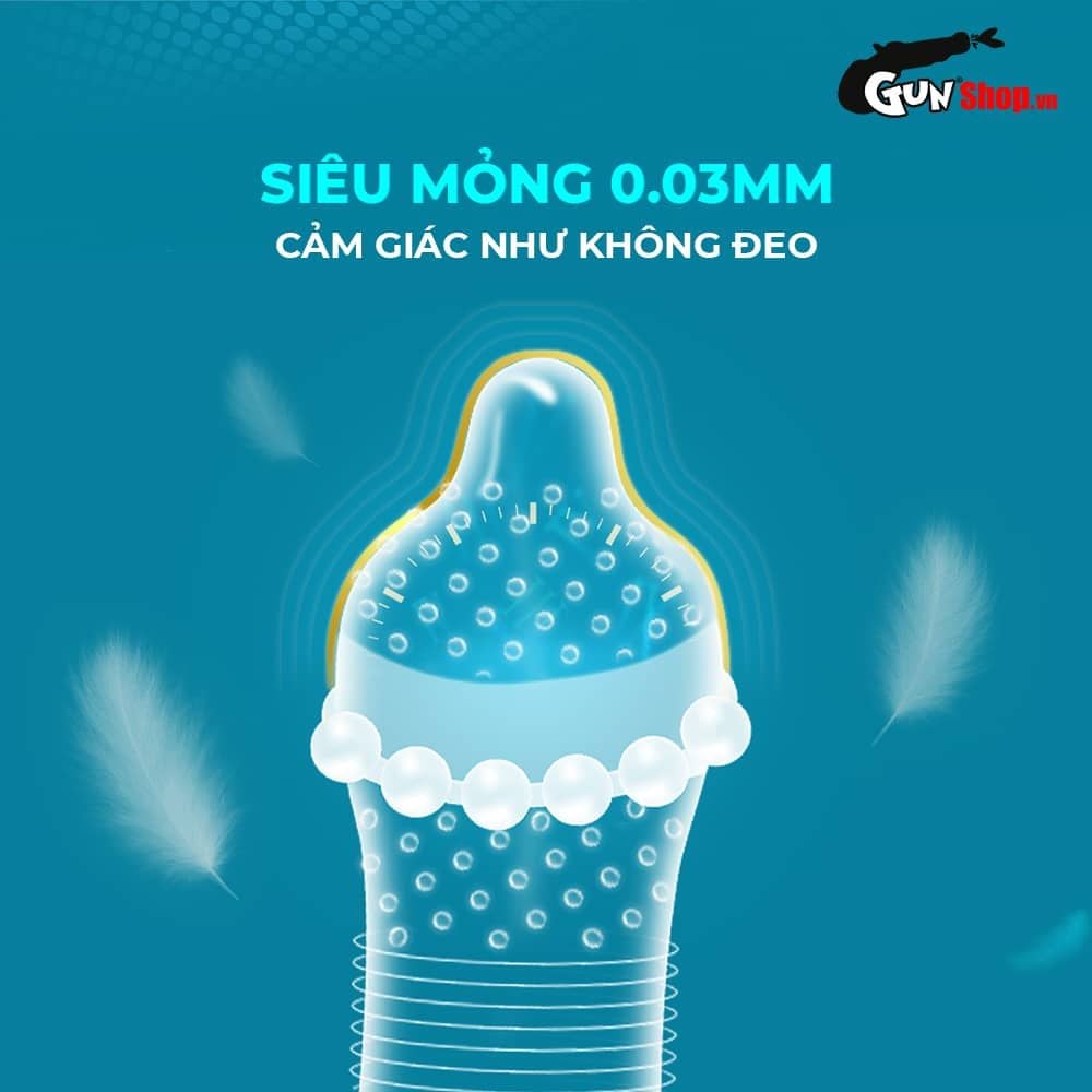 Bao cao su Shell Play Aura 6 tính năng - Hộp 10 cái + 5 vòng đeo kéo dài thời gian