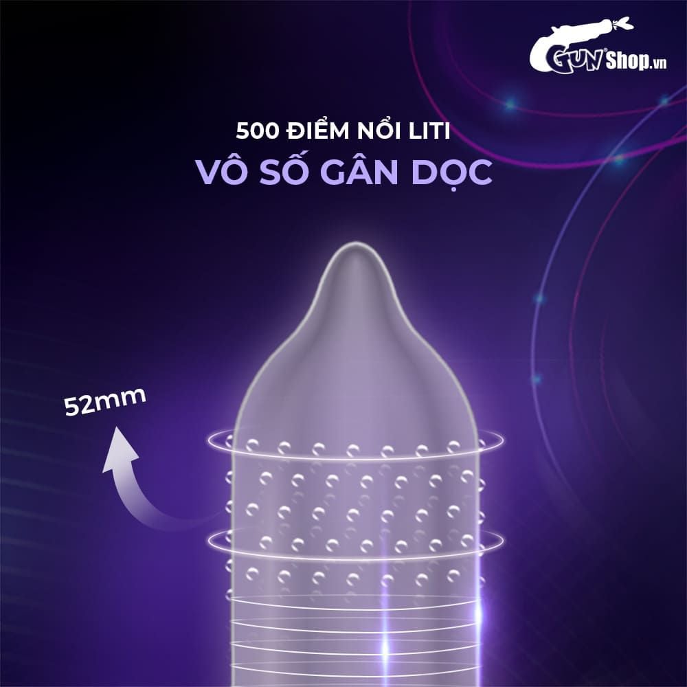 Bao cao su Shell Play Jelly 6 tính năng - Hộp 10 cái + 1 vòng đeo kéo dài thời gian