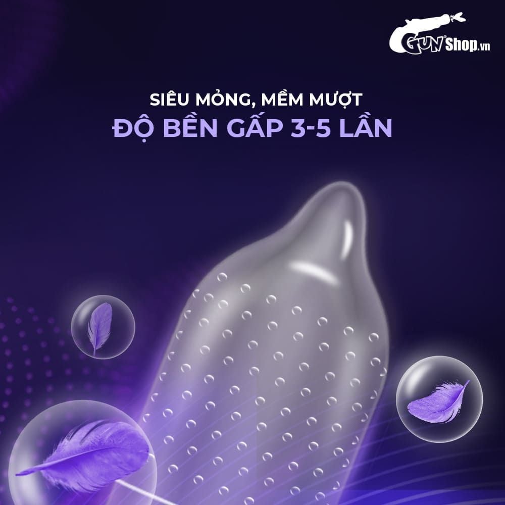 Bao cao su Shell Play Jelly 6 tính năng - Hộp 10 cái + 1 vòng đeo kéo dài thời gian