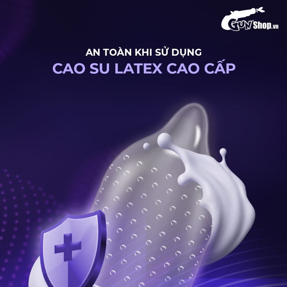 Bao cao su Shell Play Jelly 6 tính năng - Hộp 10 cái + 1 vòng đeo kéo dài thời gian