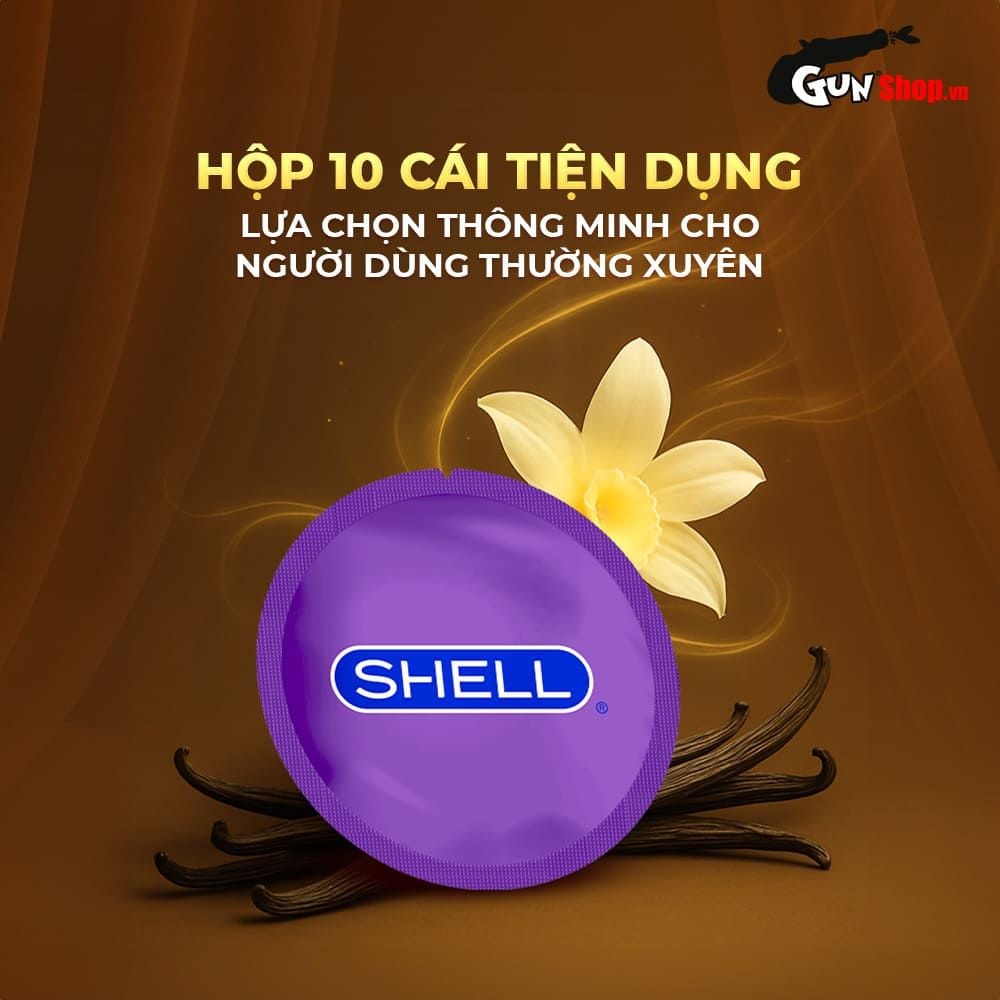 Bao cao su Shell Sensitive Prolong - Siêu mỏng 0.03mm, kéo dài thời gian - Hộp 10 cái