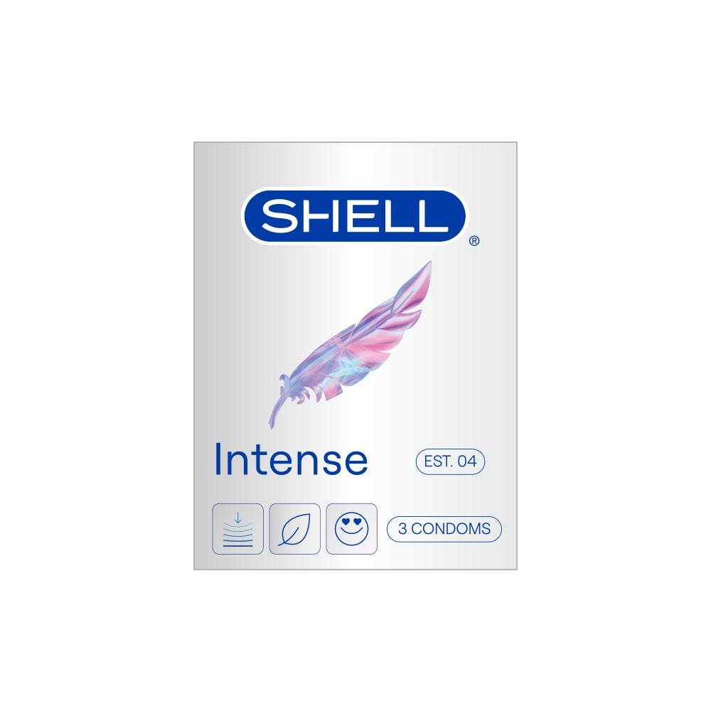 Bao cao su Shell Intense - Siêu mỏng 0.04mm - Hộp 3 cái
