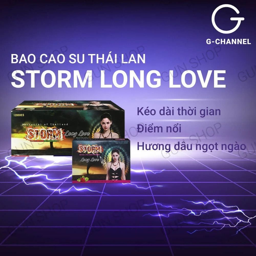 Bao cao su Storm Long Love - Kéo dài thời gian - Hộp 120 cái