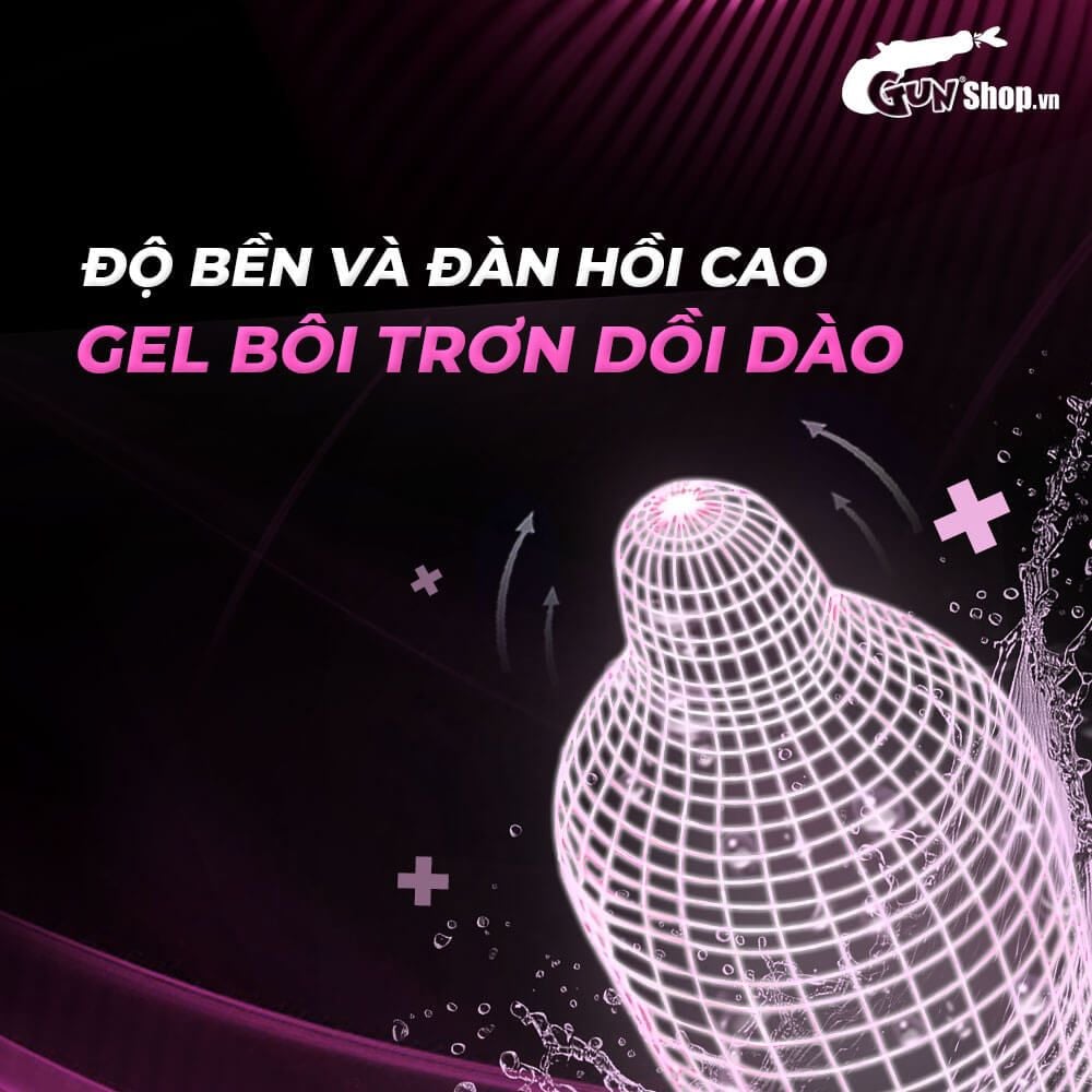 Bao cao su Muaisi Hồng - Nhiều gel, siêu mỏng - Hộp 10 cái