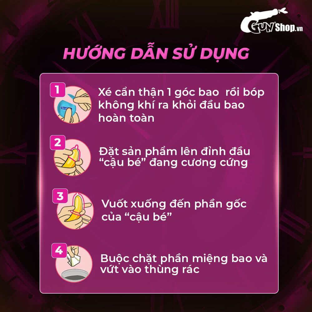 Bao cao su Muaisi Hồng - Nhiều gel, siêu mỏng - Hộp 10 cái