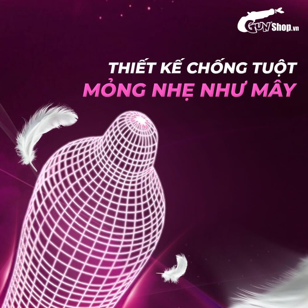 Bao cao su Muaisi Hồng - Nhiều gel, siêu mỏng - Hộp 10 cái