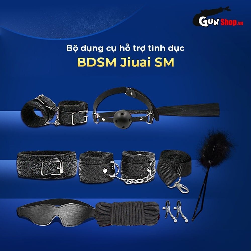 Bộ dụng cụ roi da hỗ trợ tình dục BDSM Jiuai SM