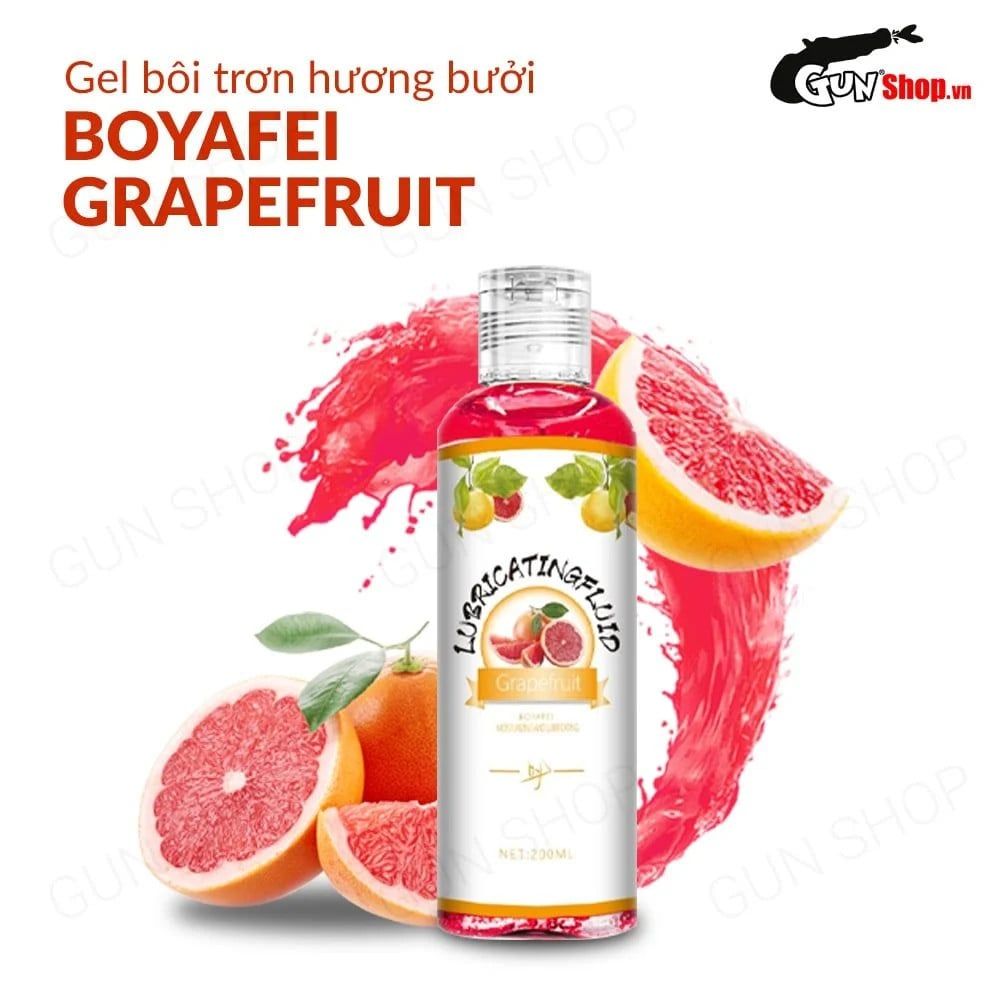 Gel bôi trơn hương bưởi Boyafei Grapefruit - Chai 200ml