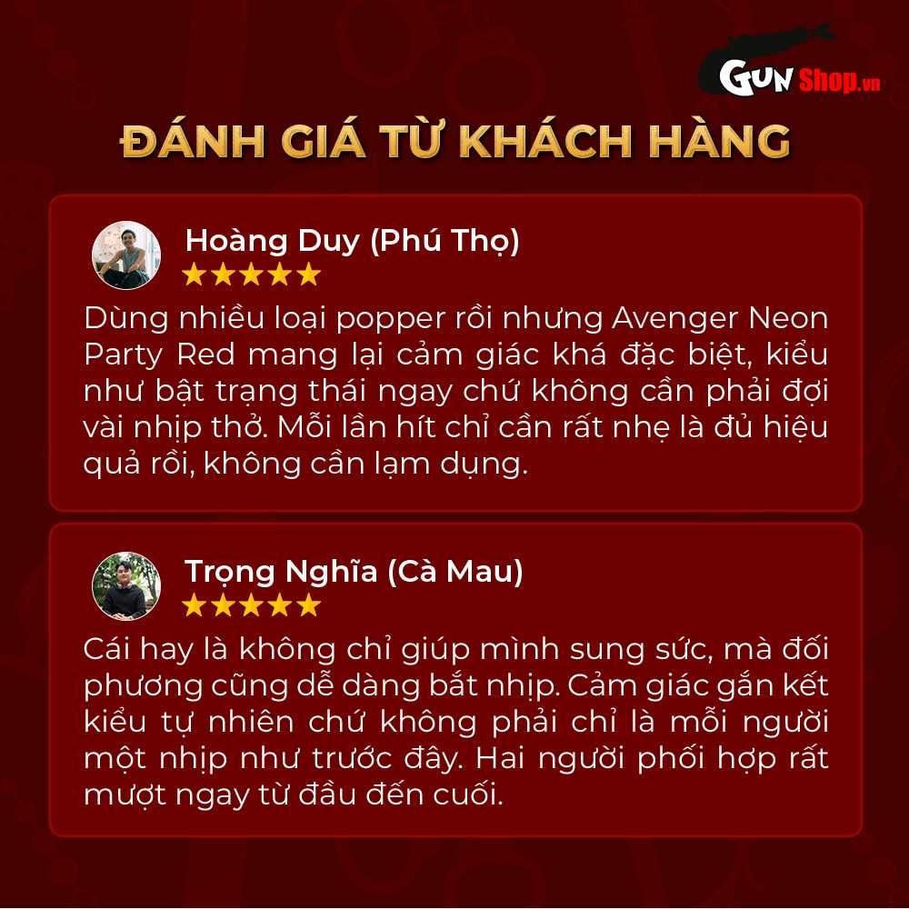 Chai hít tăng khoái cảm Popper PWD Avenger Neon Party Red  - Chai 30ml