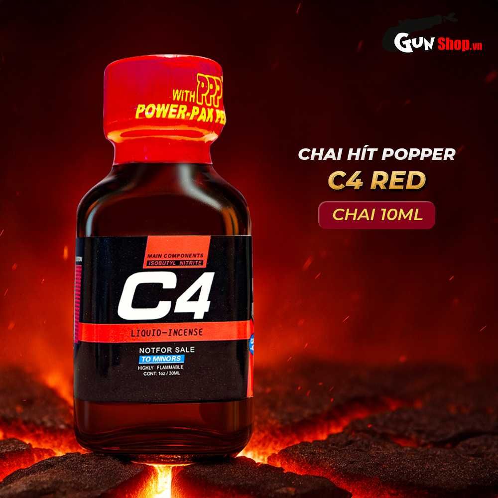 Chai hít tăng khoái cảm Popper PWD USA C4 Red - Chai 30ml