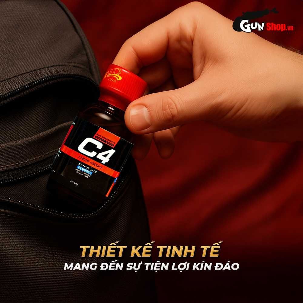 Chai hít tăng khoái cảm Popper PWD USA C4 Red - Chai 30ml