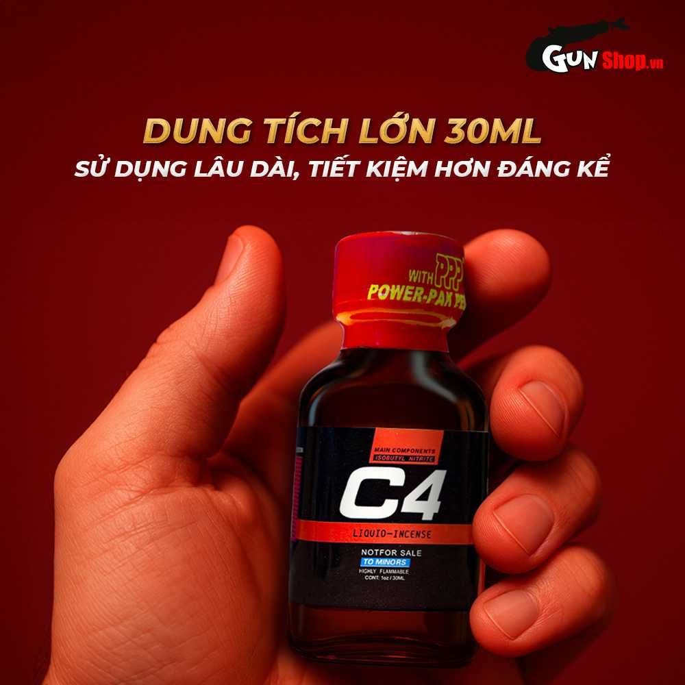 Chai hít tăng khoái cảm Popper PWD USA C4 Red - Chai 30ml