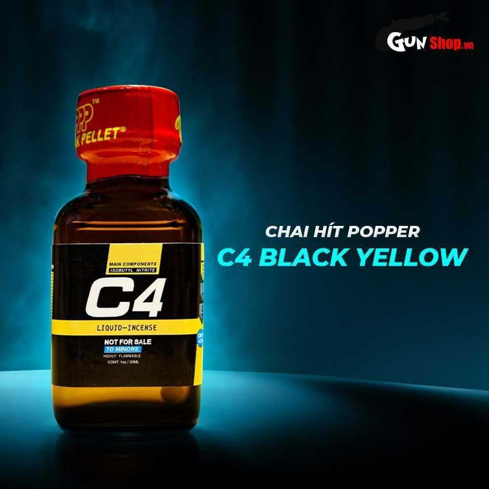 Chai hít tăng khoái cảm Popper PWD USA C4 Black Yellow - Chai 30ml