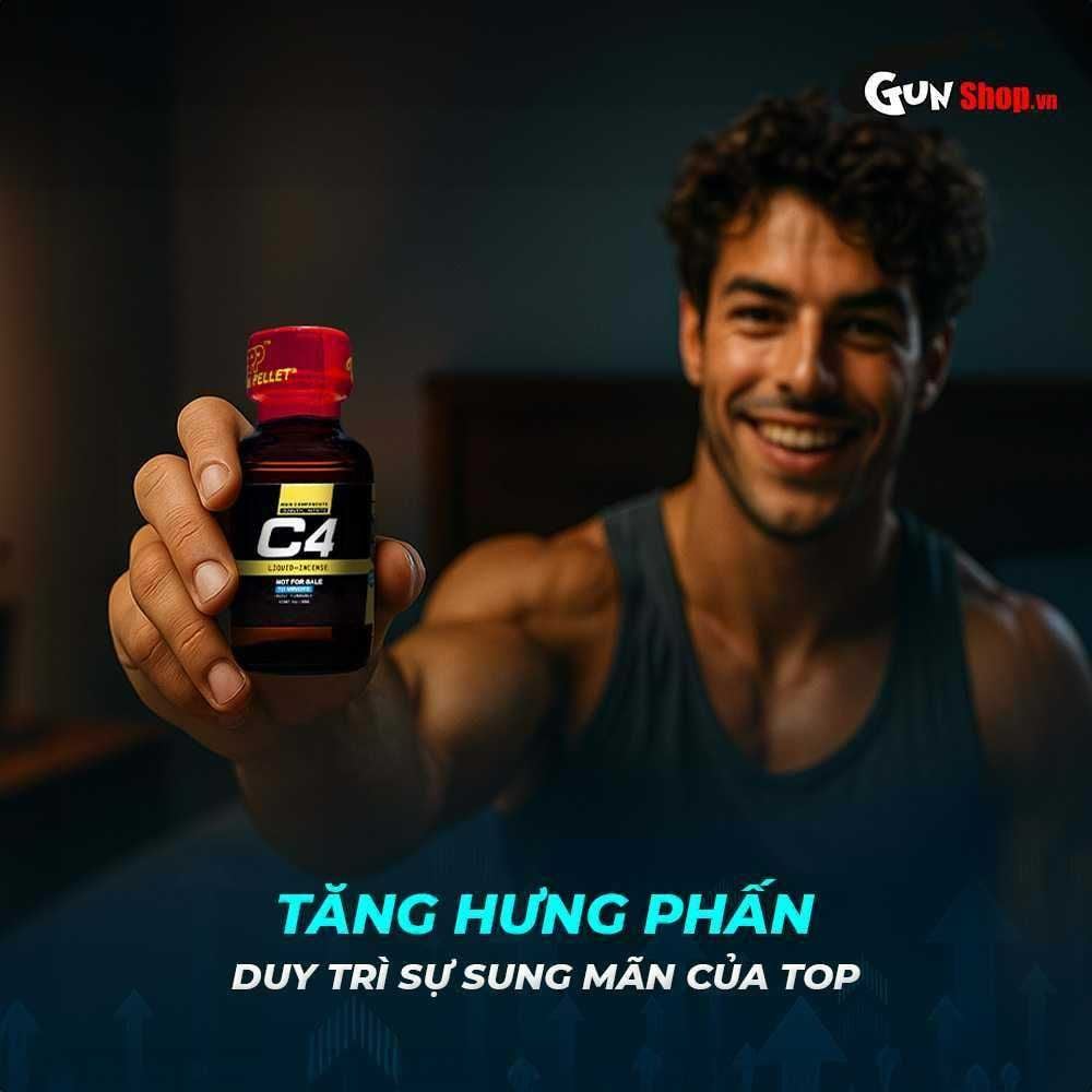Chai hít tăng khoái cảm Popper PWD USA C4 Black Yellow - Chai 30ml